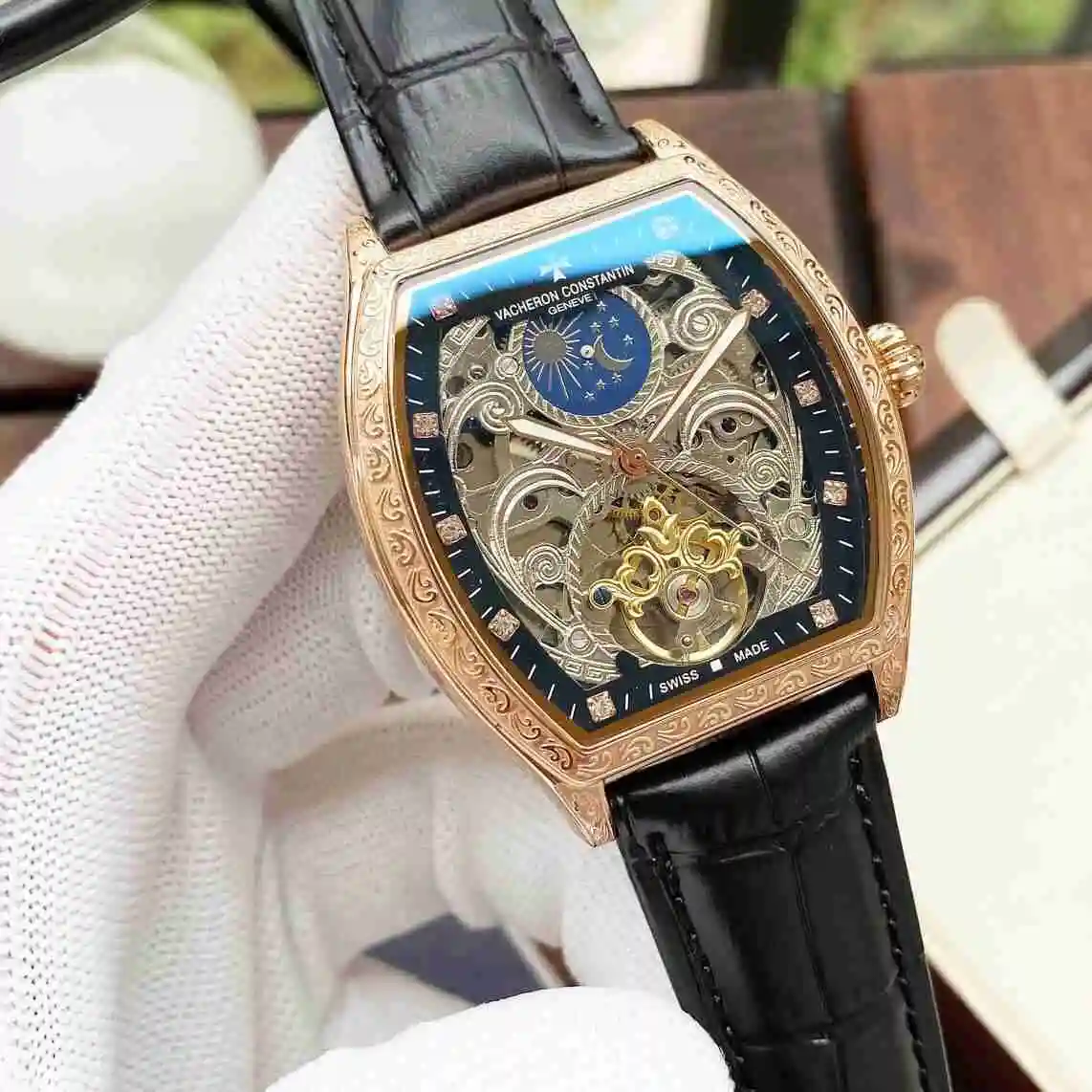 General Watches Vacheron Constantin Jiangshi Danton Watch Men's Watch Paired with Original Fully Automatic Mechanical Movement, Top Grade 316 Precision Steel Case with Mineral Super Strong Mirror Diameter 42mm KK05250 view 6