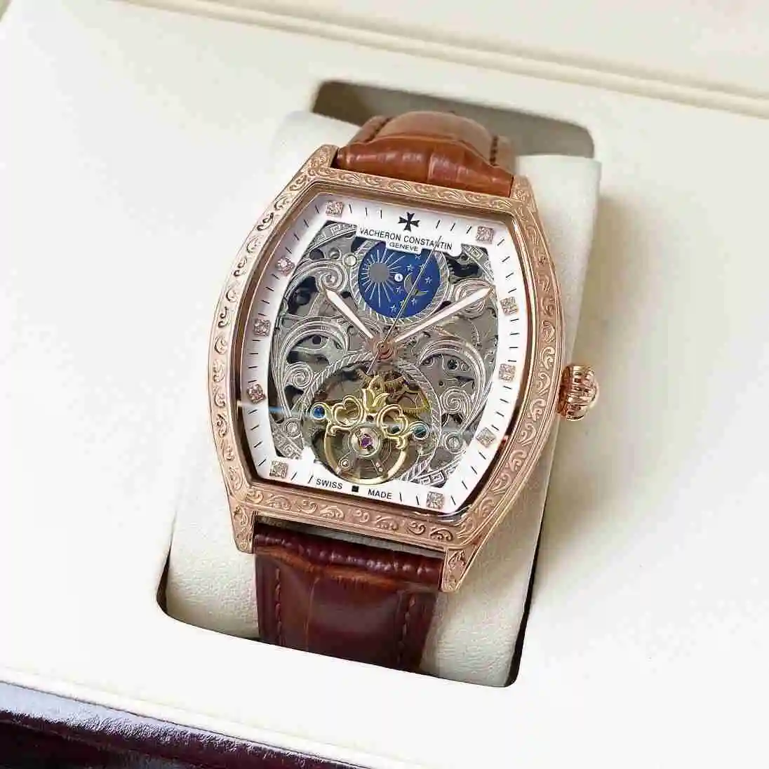 General Watches Vacheron Constantin Jiangshi Danton Watch Men's Watch Paired with Original Fully Automatic Mechanical Movement, Top Grade 316 Precision Steel Case with Mineral Super Strong Mirror Diameter 42mm KK05250 view 9