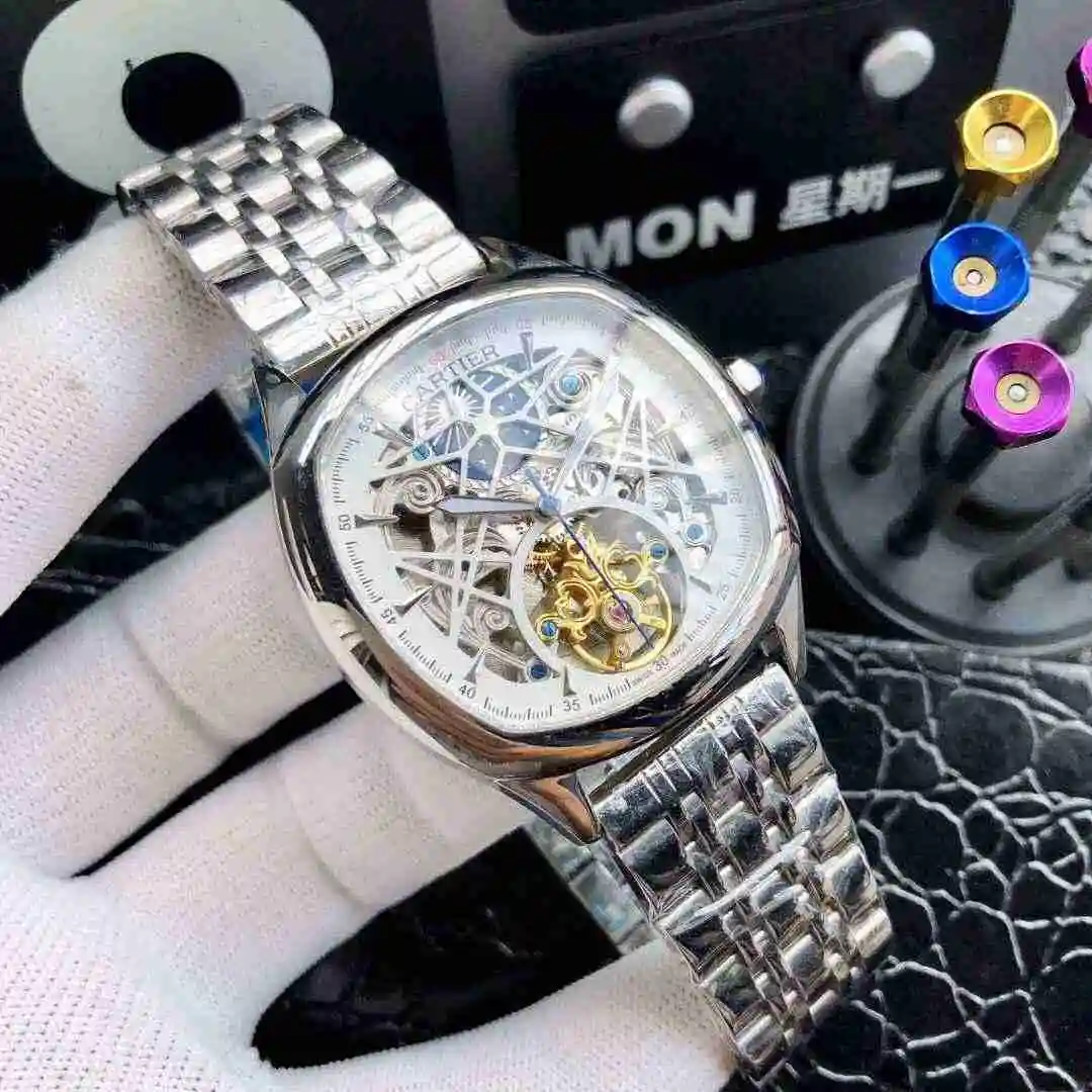 General Watches Cartier Watch Men's Watch Paired with Original Fully Automatic Mechanical Movement Top Grade 316 Precision Steel Case with Mineral Super Strong Mirror Diameter 42mm KK04950 1 view 5