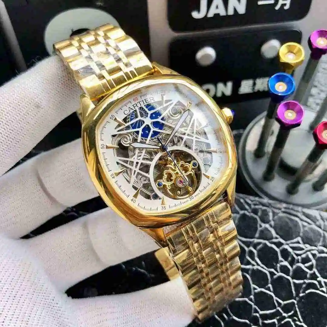 General Watches Cartier Watch Men's Watch Paired with Original Fully Automatic Mechanical Movement Top Grade 316 Precision Steel Case with Mineral Super Strong Mirror Diameter 42mm KK04950 1 view 7