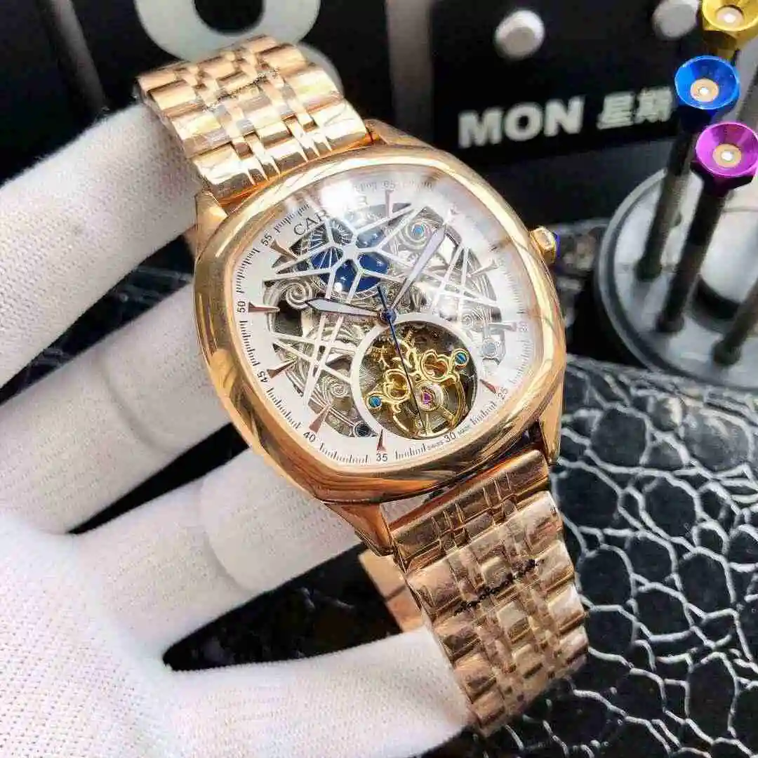 General Watches Cartier Watch Men's Watch Paired with Original Fully Automatic Mechanical Movement Top Grade 316 Precision Steel Case with Mineral Super Strong Mirror Diameter 42mm KK04950 1 view 9