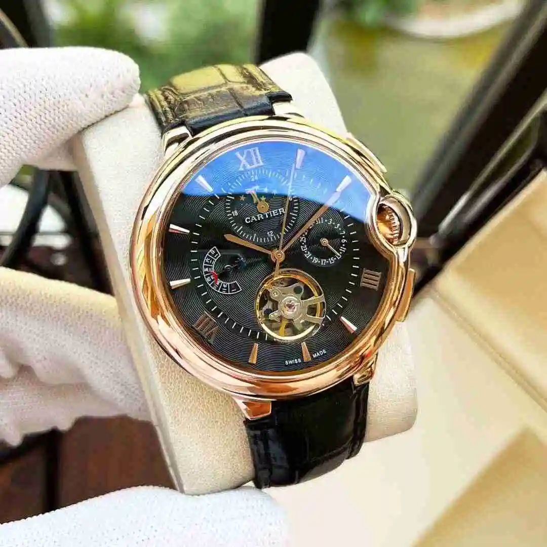 General Watches Cartier Watch Men's Watch Paired with Original Fully Automatic Mechanical Movement Top Grade 316 Precision Steel Case with Mineral Super Strong Mirror Diameter 44mm KK05250 2 view 6