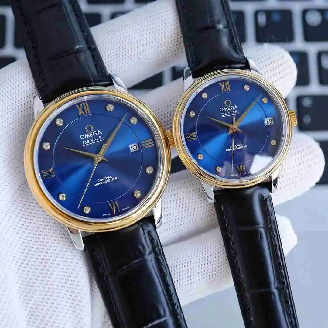General Watches Omega Watch Couple Pair Watch Paired with Original Fully Automatic Mechanical Movement Top grade 316 Precision Steel Case Case with Mineral Super Strong Mirror Diameter Male 40cm Female 33cm KK05250 view 7