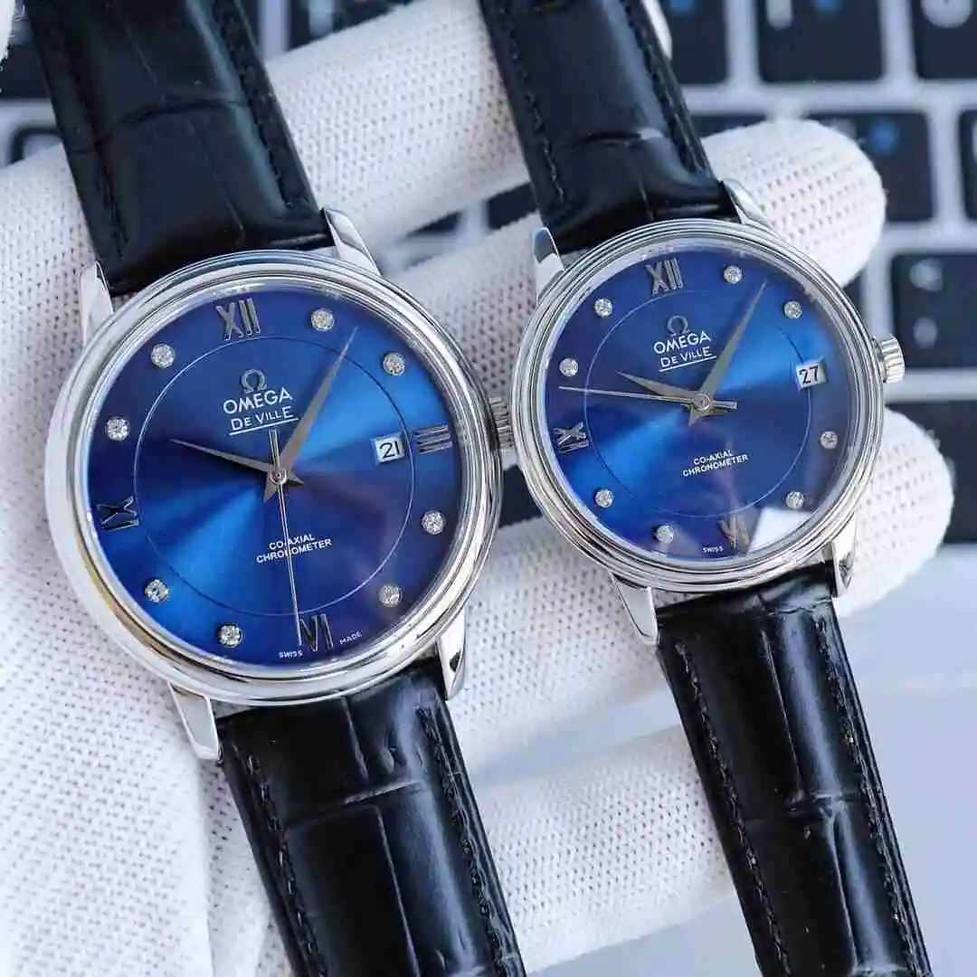General Watches Omega Watch Couple Pair Watch Paired with Original Fully Automatic Mechanical Movement Top grade 316 Precision Steel Case Case with Mineral Super Strong Mirror Diameter Male 40cm Female 33cm KK05250 view 8