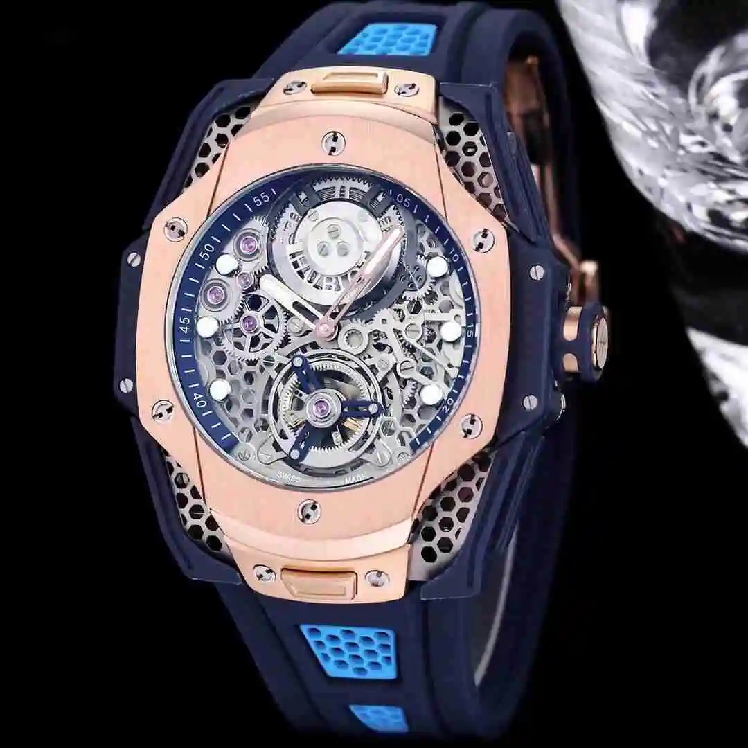 General Watches Hublot Yubo Watch Men's Watch Paired with Original Fully Automatic Mechanical Movement Top Grade 316 Precision Steel Case with Mineral Super Strong Mirror Diameter 44mm KK07500 1 view 6