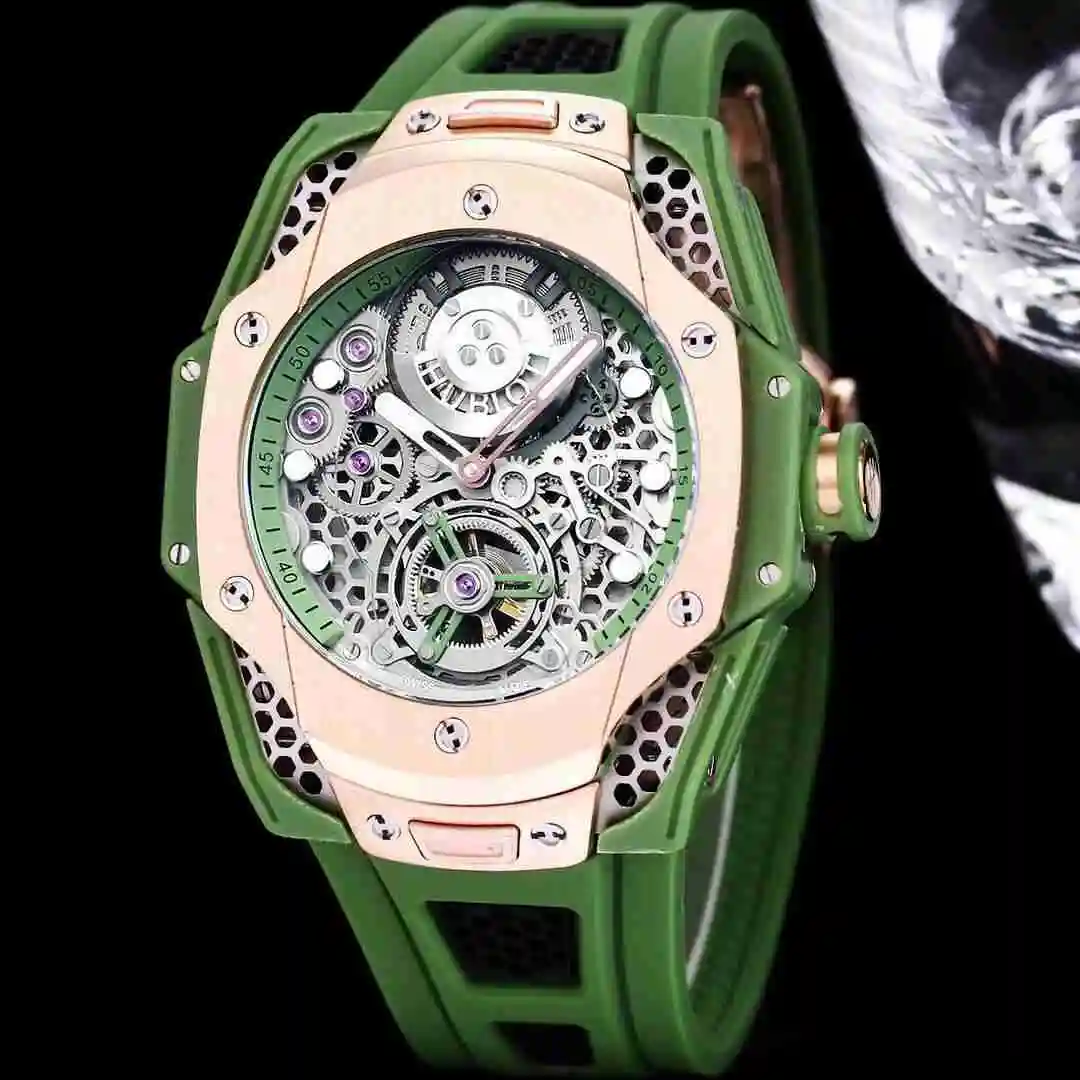 General Watches Hublot Yubo Watch Men's Watch Paired with Original Fully Automatic Mechanical Movement Top Grade 316 Precision Steel Case with Mineral Super Strong Mirror Diameter 44mm KK07500 1 view 8
