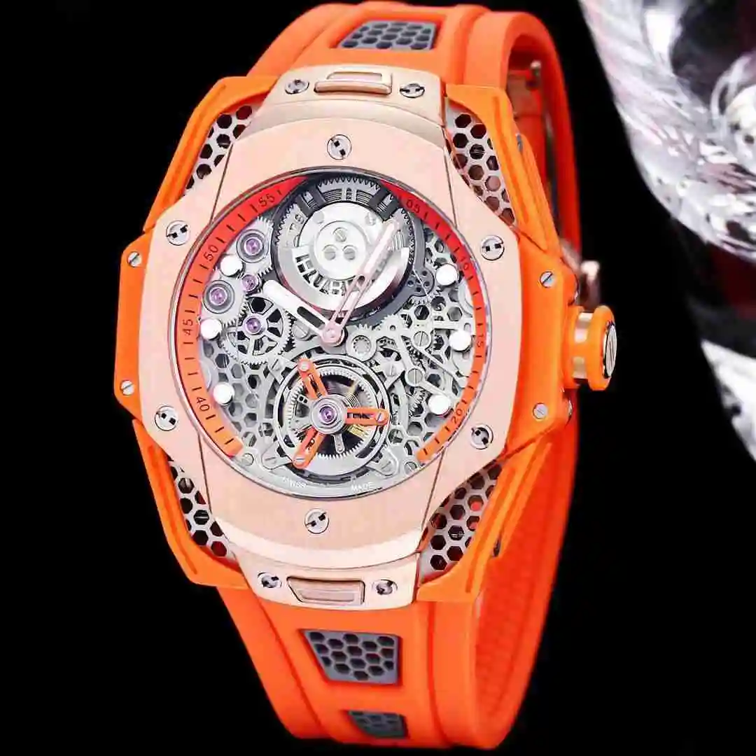 General Watches Hublot Yubo Watch Men's Watch Paired with Original Fully Automatic Mechanical Movement Top Grade 316 Precision Steel Case with Mineral Super Strong Mirror Diameter 44mm KK07500 1 view 9