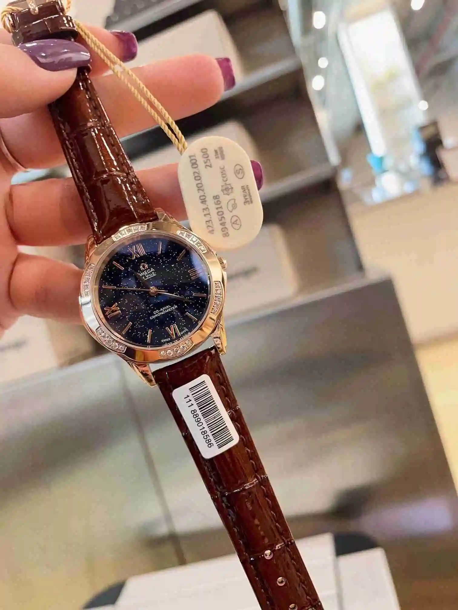 General Watches Omega Watch Women's Watch Paired with Original Fully Automatic Mechanical Movement Top Grade 316 Precision Steel Case with Mineral Super Strong Mirror Diameter 36cm KK02450 view 7