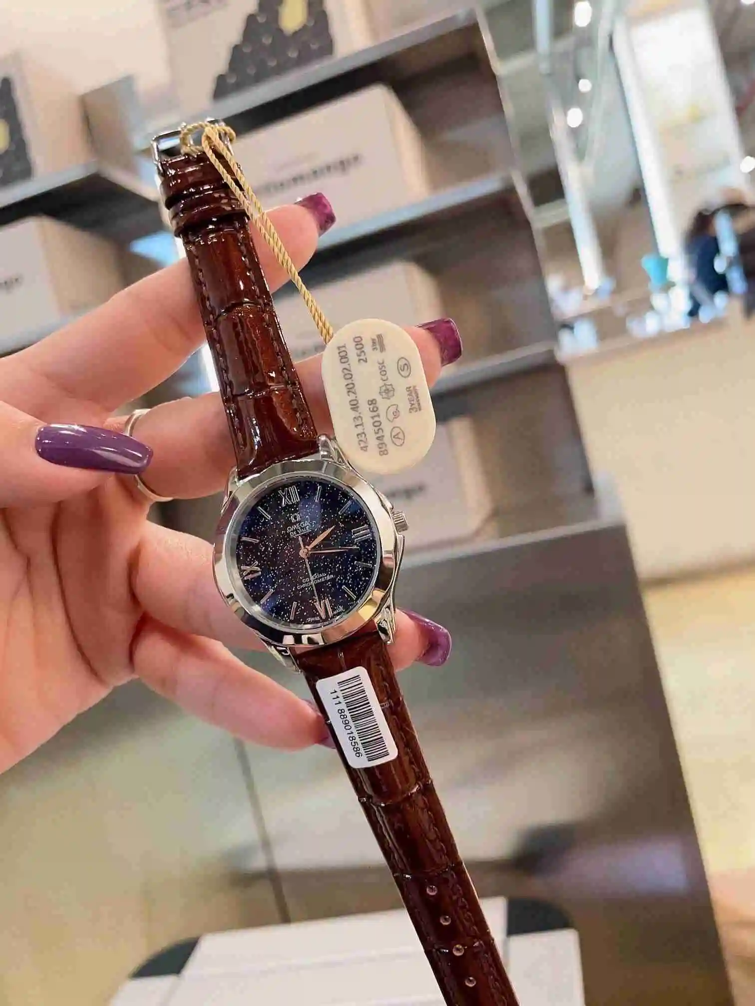 General Watches Omega Watch Women's Watch Paired with Original Fully Automatic Mechanical Movement Top Grade 316 Precision Steel Case with Mineral Super Strong Mirror Diameter 36cm KK02450 view 9