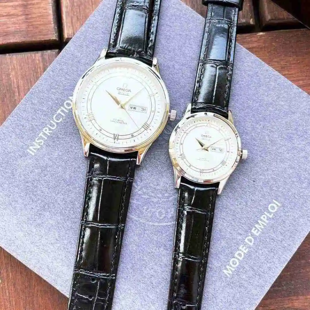 General Watches Omega Watch Couple Watch Paired with Original Fully Automatic Mechanical Movement Top Grade 316 Precision Steel Case with Mineral Super Strong Mirror Diameter Men's 40mm Women's 30mm KK view 6