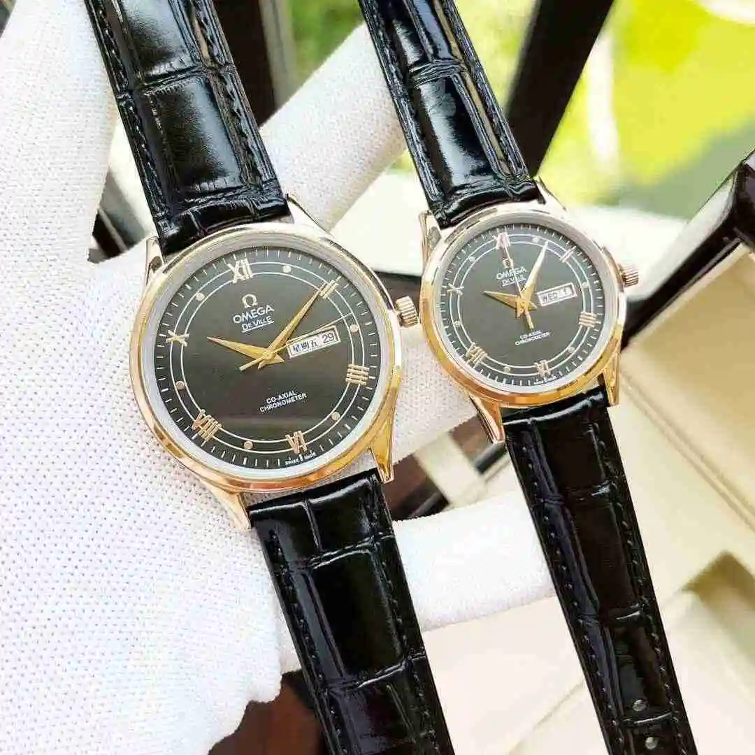 General Watches Omega Watch Couple Watch Paired with Original Fully Automatic Mechanical Movement Top Grade 316 Precision Steel Case with Mineral Super Strong Mirror Diameter Men's 40mm Women's 30mm KK view 7