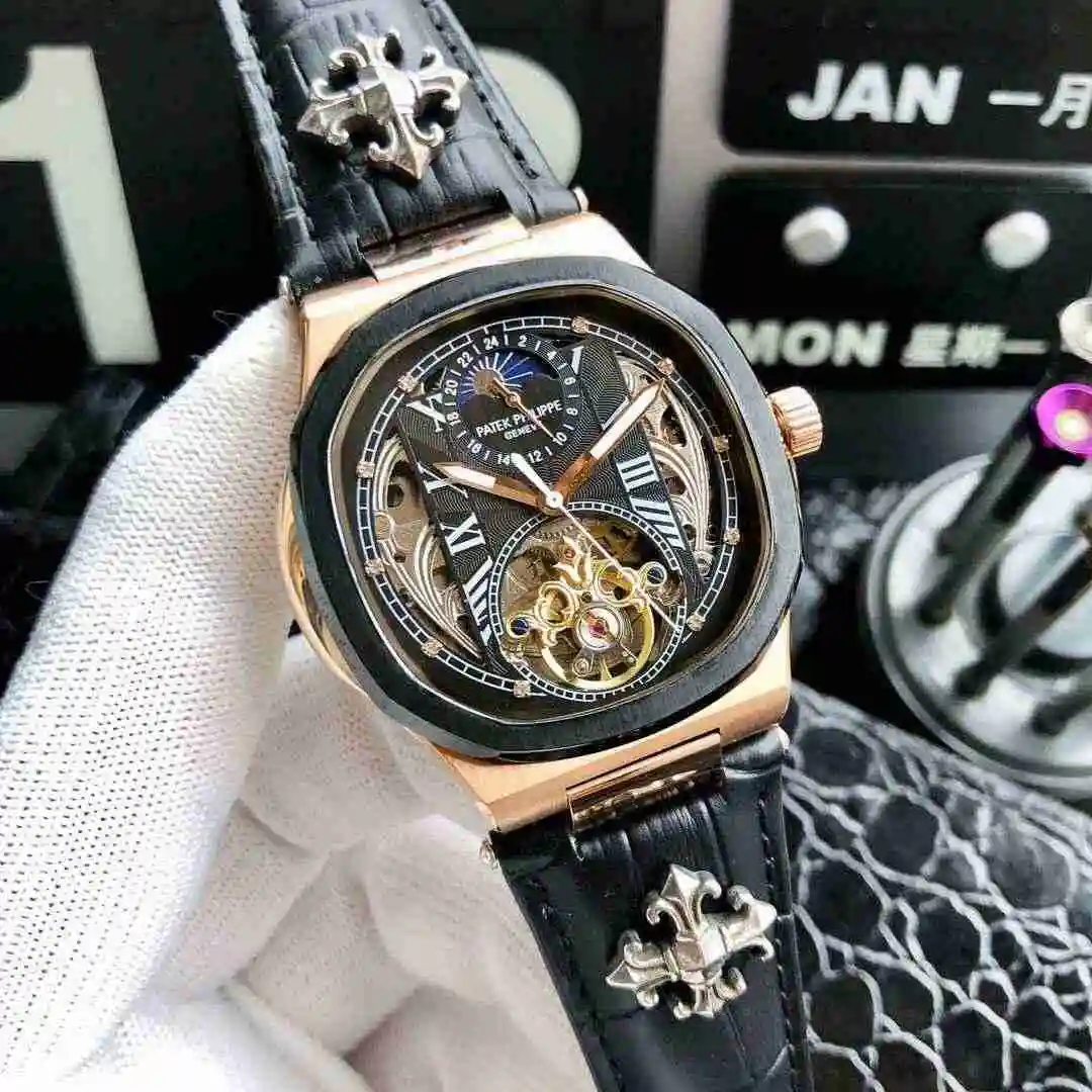 General Watches Patek Philippe Watch Men's Watch Paired with Original Fully Automatic Mechanical Movement Top Grade 316 Precision Steel Case Case with Mineral Super Strong Mirror Diameter 42mm KK05450 2 view 6
