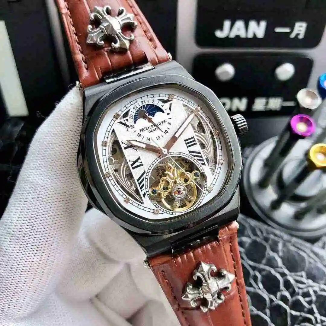 General Watches Patek Philippe Watch Men's Watch Paired with Original Fully Automatic Mechanical Movement Top Grade 316 Precision Steel Case Case with Mineral Super Strong Mirror Diameter 42mm KK05450 2 view 8