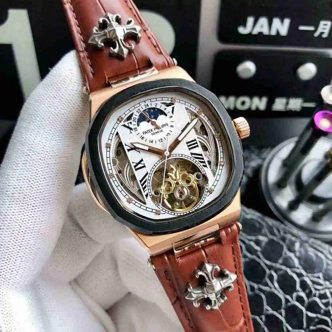 General Watches Patek Philippe Watch Men's Watch Paired with Original Fully Automatic Mechanical Movement Top Grade 316 Precision Steel Case Case with Mineral Super Strong Mirror Diameter 42mm KK05450 2 view 9