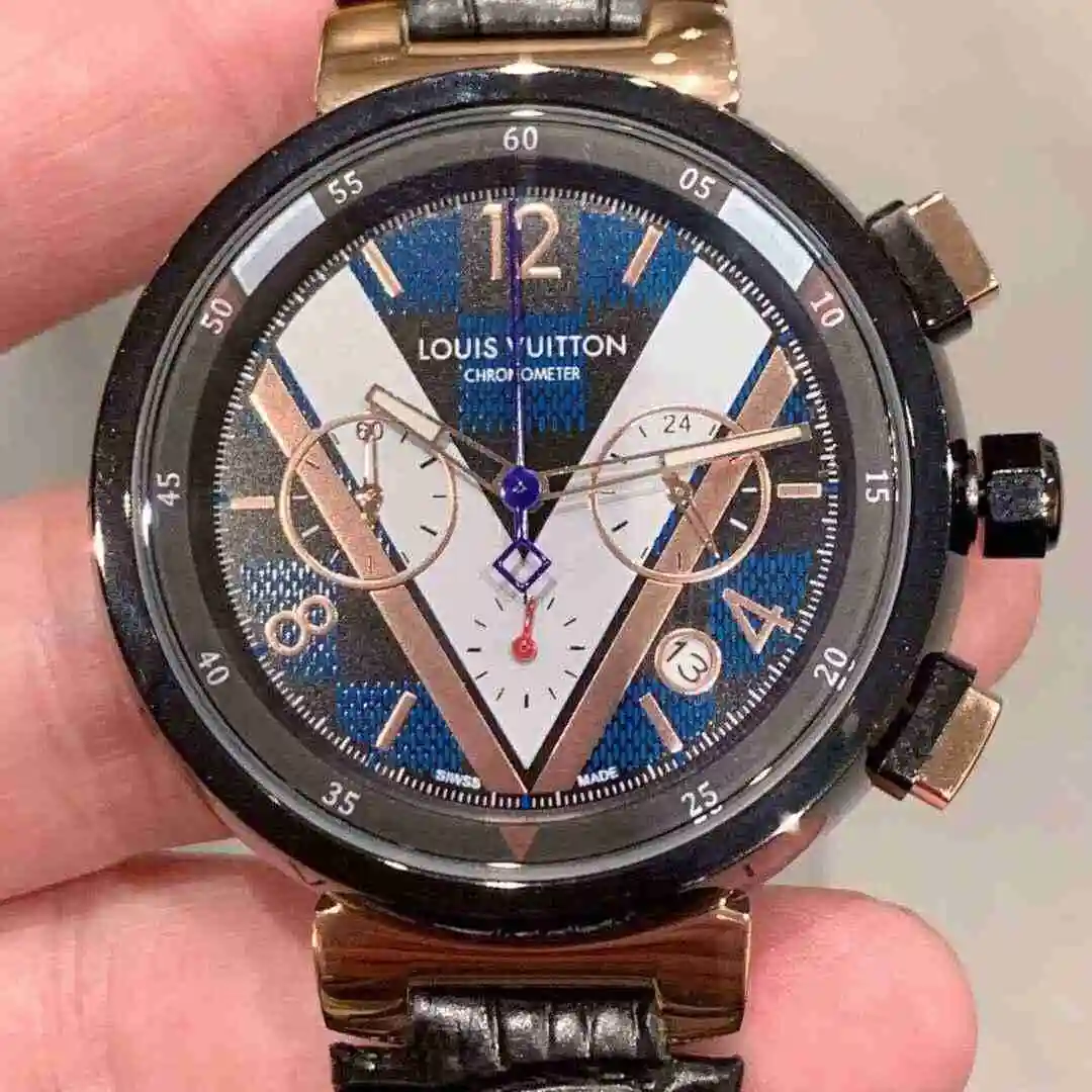 General Watches LV watch for men with original fully automatic mechanical movement, top grade 316 precision steel case with mineral super strong mirror diameter 42mm KK03250 view 5