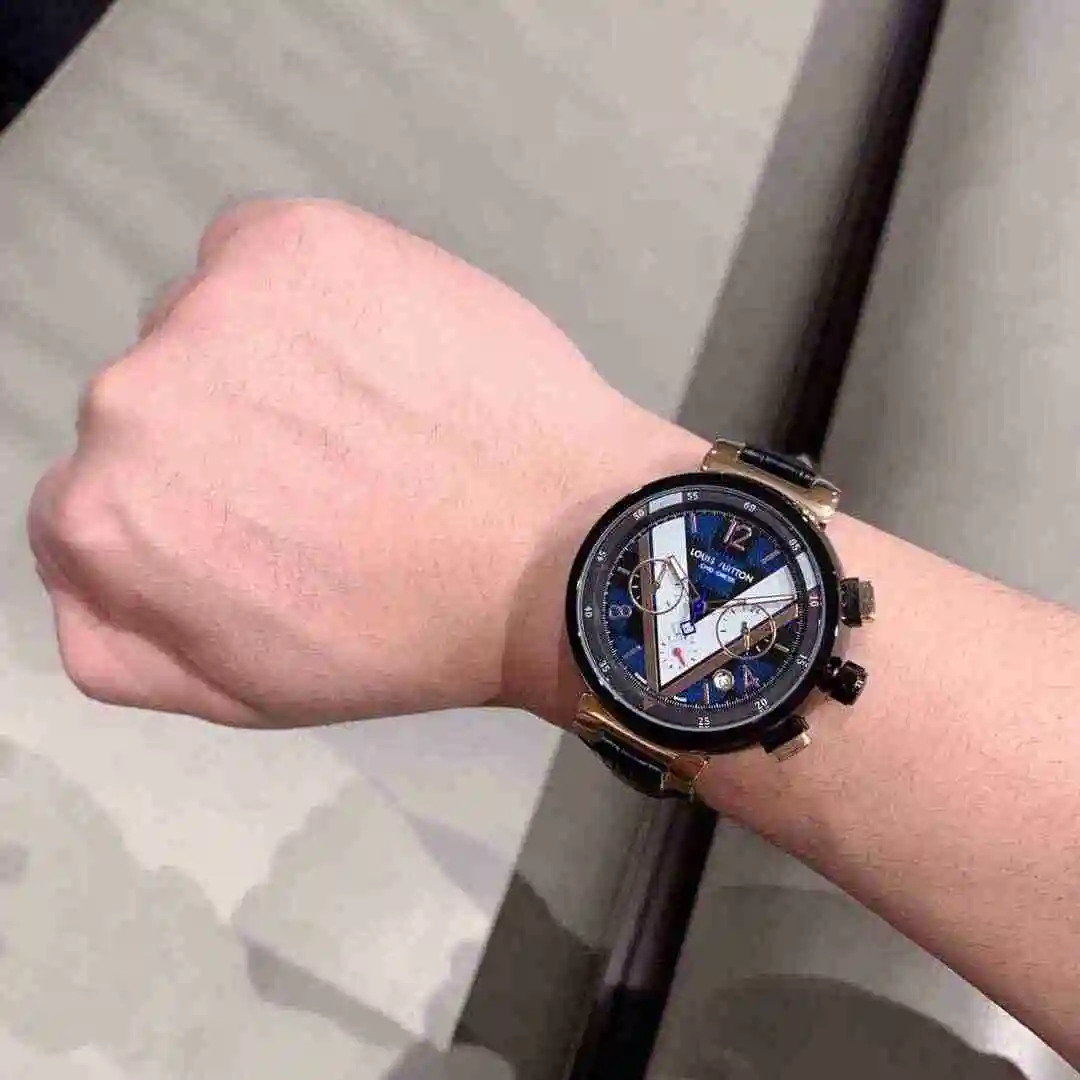 General Watches LV watch for men with original fully automatic mechanical movement, top grade 316 precision steel case with mineral super strong mirror diameter 42mm KK03250 view 6