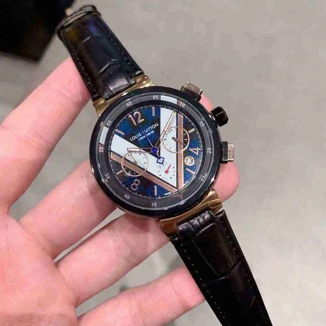 General Watches LV watch for men with original fully automatic mechanical movement, top grade 316 precision steel case with mineral super strong mirror diameter 42mm KK03250 view 9