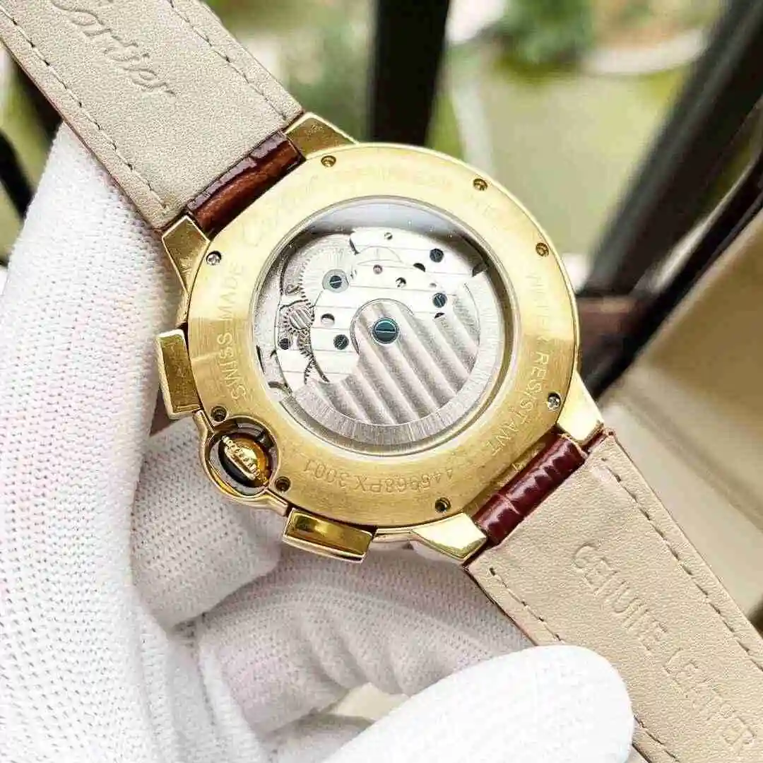 General Watches Cartier Watch Men's Watch Paired with Original Fully Automatic Mechanical Movement Top Grade 316 Precision Steel Case with Mineral Super Strong Mirror Diameter 44mm KK05600 view 3