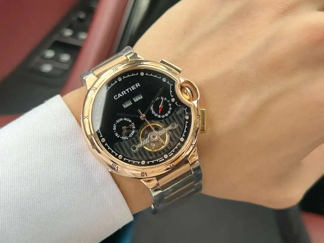 General Watches Watch, men's watch with original fully automatic mechanical movement, top-grade 316 stainless steel case and strap, mineral super mirror, diameter 46cm KK05350 view 6