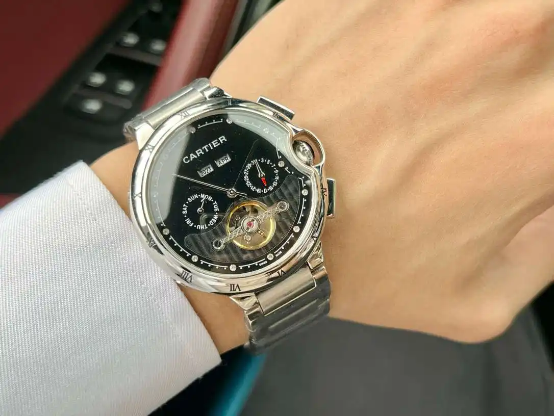 General Watches Watch, men's watch with original fully automatic mechanical movement, top-grade 316 stainless steel case and strap, mineral super mirror, diameter 46cm KK05350 view 9