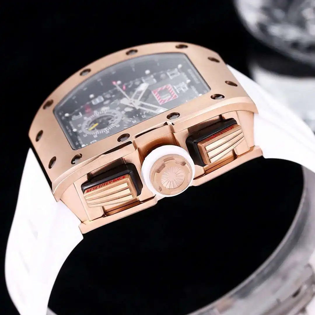 General Watches Richard Mille Richard@Mill watch men's watch with original fully automatic mechanical movement top 316 stainless steel case strap mineral super mirror KK09800 9 view 5