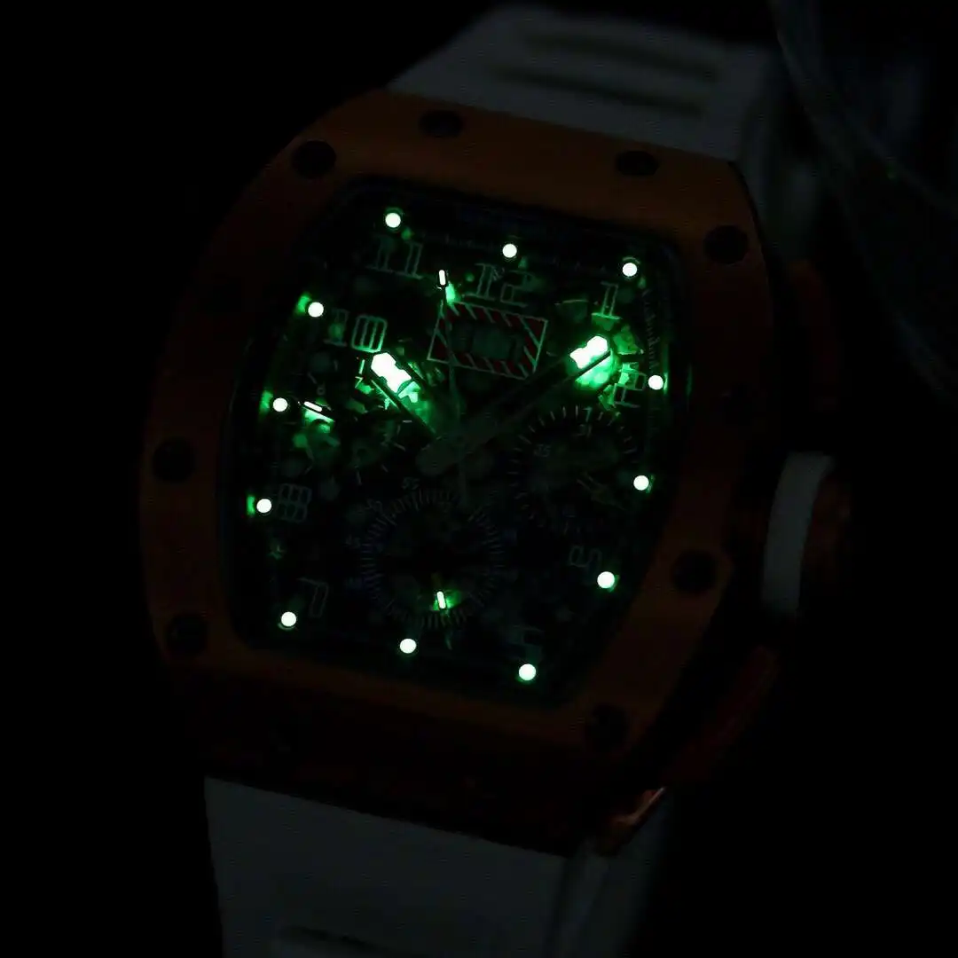 General Watches Richard Mille Richard@Mill watch men's watch with original fully automatic mechanical movement top 316 stainless steel case strap mineral super mirror KK09800 9 view 6