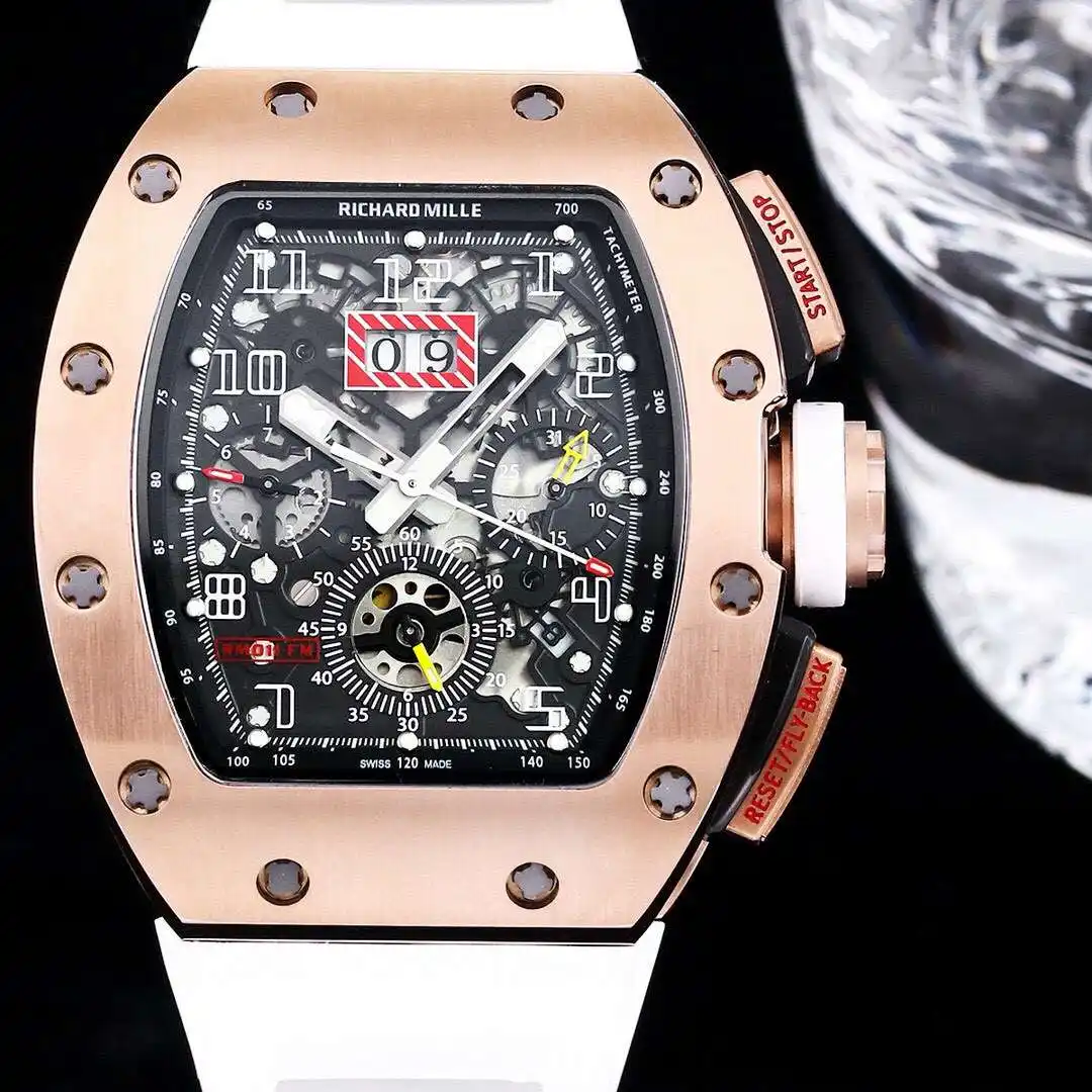 General Watches Richard Mille Richard@Mill watch men's watch with original fully automatic mechanical movement top 316 stainless steel case strap mineral super mirror KK09800 9 view 8