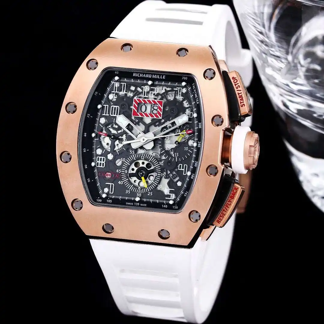 General Watches Richard Mille Richard@Mill watch men's watch with original fully automatic mechanical movement top 316 stainless steel case strap mineral super mirror KK09800 9 view 9