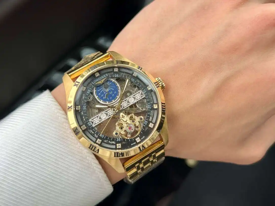General Watches Watch Men's watch with original fully automatic mechanical movement, top-grade 316 stainless steel case and strap, mineral super mirror, diameter 42cm KK04550 1 view 4
