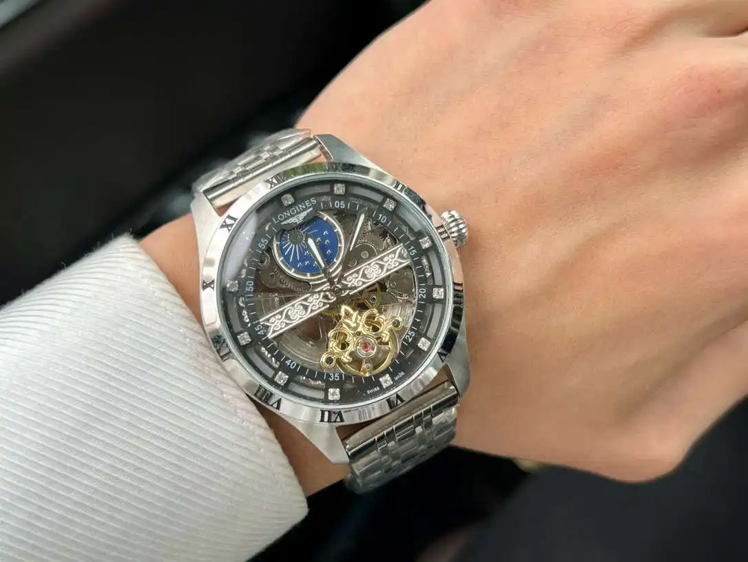 General Watches Watch Men's watch with original fully automatic mechanical movement, top-grade 316 stainless steel case and strap, mineral super mirror, diameter 42cm KK04550 1 view 7