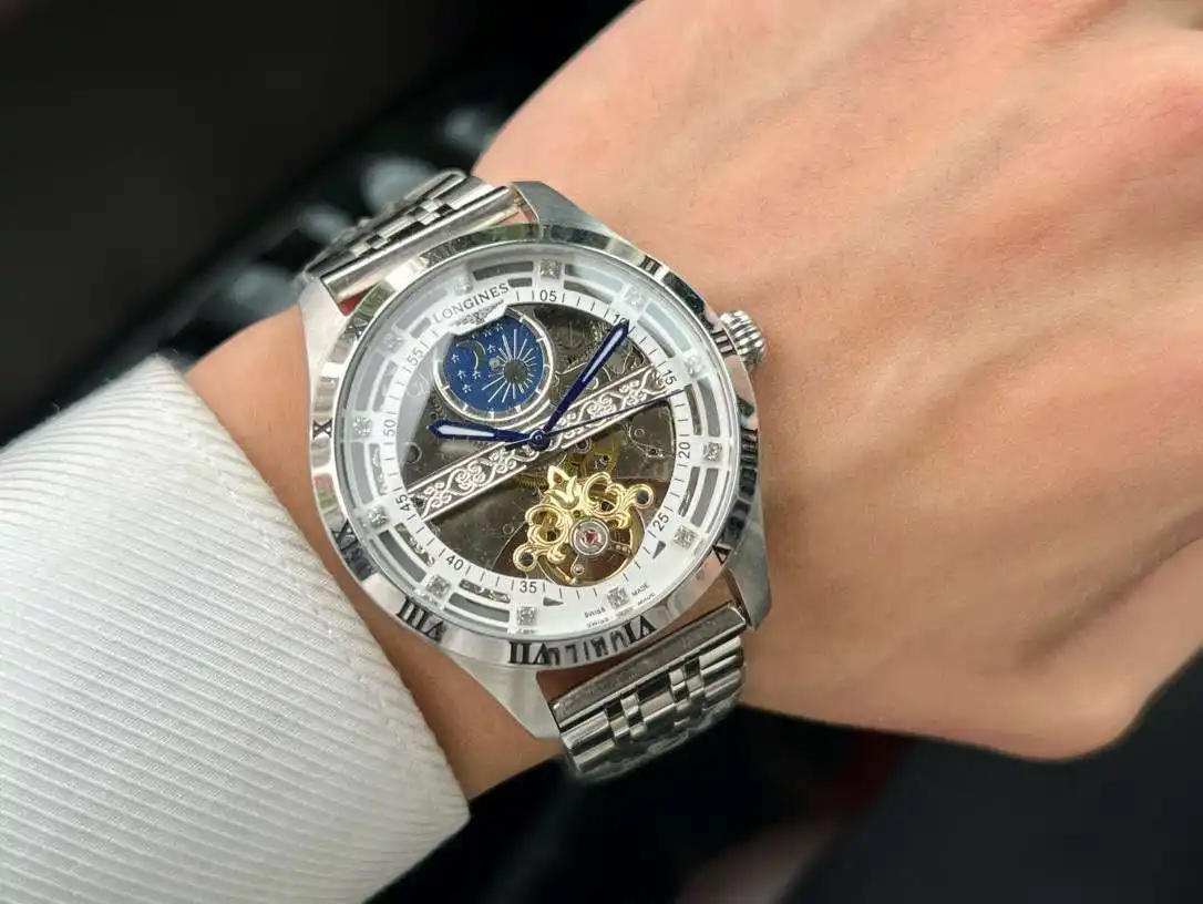 General Watches Watch Men's watch with original fully automatic mechanical movement, top-grade 316 stainless steel case and strap, mineral super mirror, diameter 42cm KK04550 1 view 8