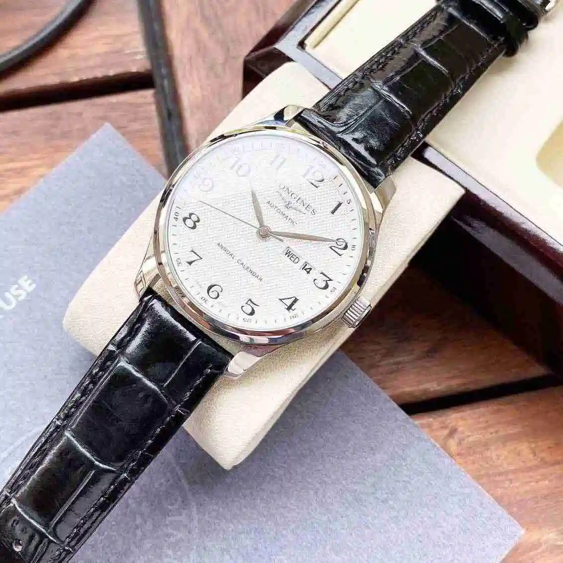 General Watches Longines Watch Men's Watch Paired with Original Fully Automatic Mechanical Movement Top grade 316 Precision Steel Case with Mineral Super Strong Mirror Diameter 40mm KK04500 view 4
