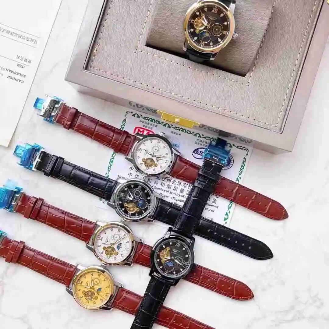 General Watches Longines Watch Men's Watch Paired with Original Fully Automatic Mechanical Movement Top Grade 316 Precision Steel Case with Mineral Super Strong Mirror Diameter 42mm KK03850 2 view 4
