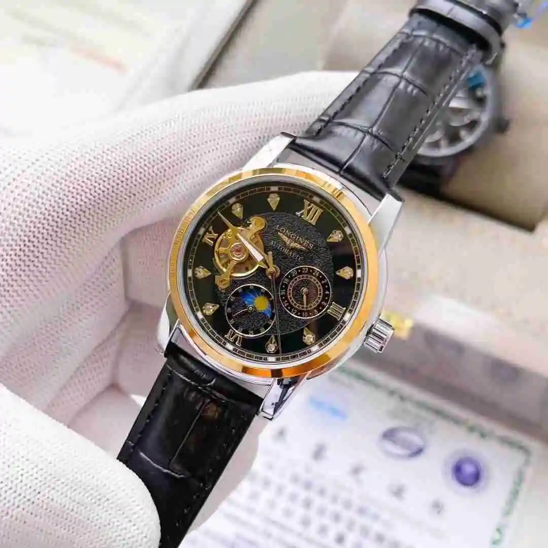 General Watches Longines Watch Men's Watch Paired with Original Fully Automatic Mechanical Movement Top Grade 316 Precision Steel Case with Mineral Super Strong Mirror Diameter 42mm KK03850 2 view 6