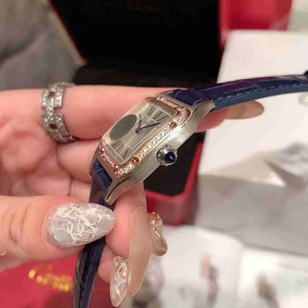 General Watches Cartier Watch Couple Watch Paired with Original Fully Automatic Mechanical Movement Top grade 316 Precision Steel Case with Mineral Super Strong Mirror Diameter 27MMX34MM KK02650 view 4