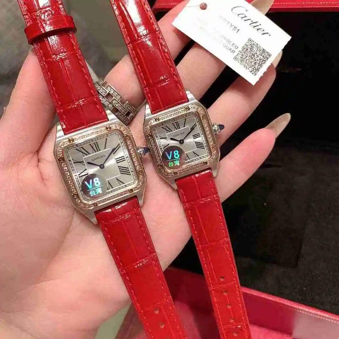General Watches Cartier Watch Couple Watch Paired with Original Fully Automatic Mechanical Movement Top grade 316 Precision Steel Case with Mineral Super Strong Mirror Diameter 27MMX34MM KK02650 view 5