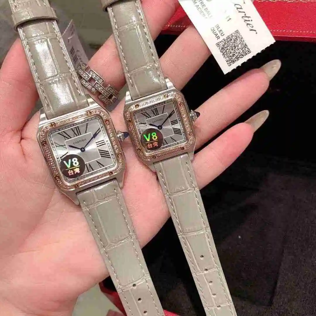 General Watches Cartier Watch Couple Watch Paired with Original Fully Automatic Mechanical Movement Top grade 316 Precision Steel Case with Mineral Super Strong Mirror Diameter 27MMX34MM KK02650 view 7