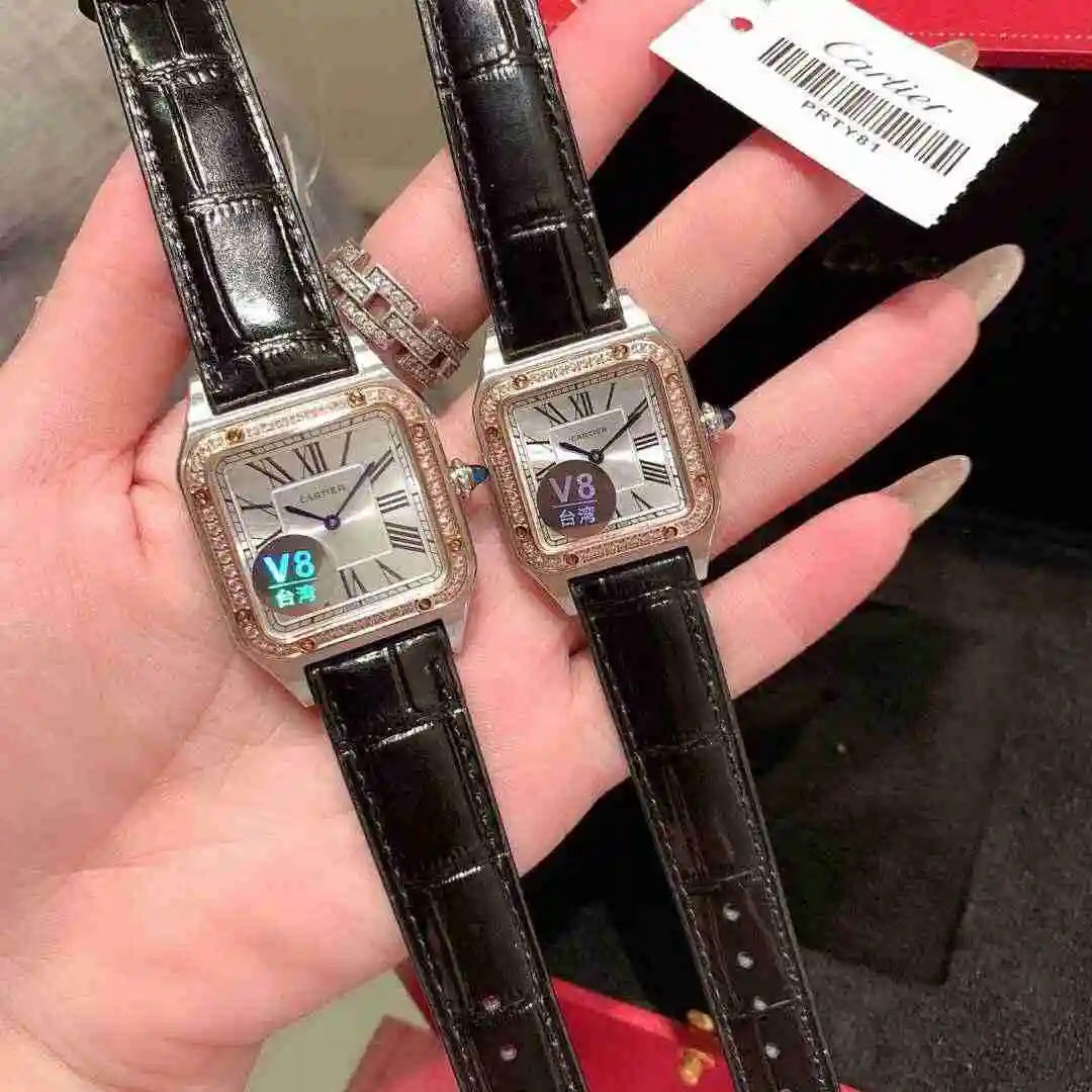 General Watches Cartier Watch Couple Watch Paired with Original Fully Automatic Mechanical Movement Top grade 316 Precision Steel Case with Mineral Super Strong Mirror Diameter 27MMX34MM KK02650 view 9