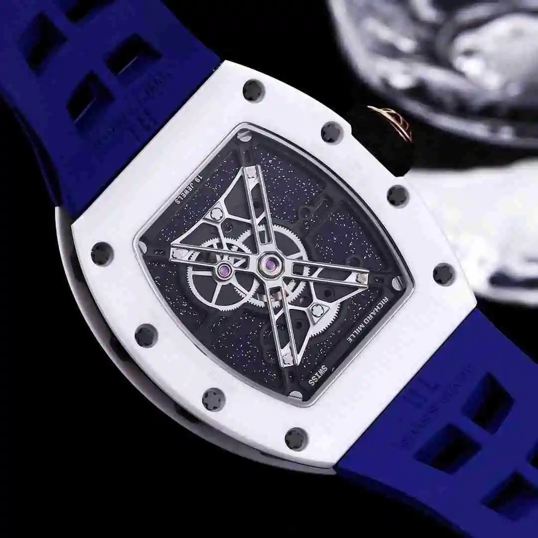 General Watches Richard Mille Richard Miller Watch Men's Watch Paired with Original Fully Automatic Mechanical Movement Top Grade 316 Precision Steel Case with Mineral Super Strong Mirror Diameter 43mm KK013500 view 3