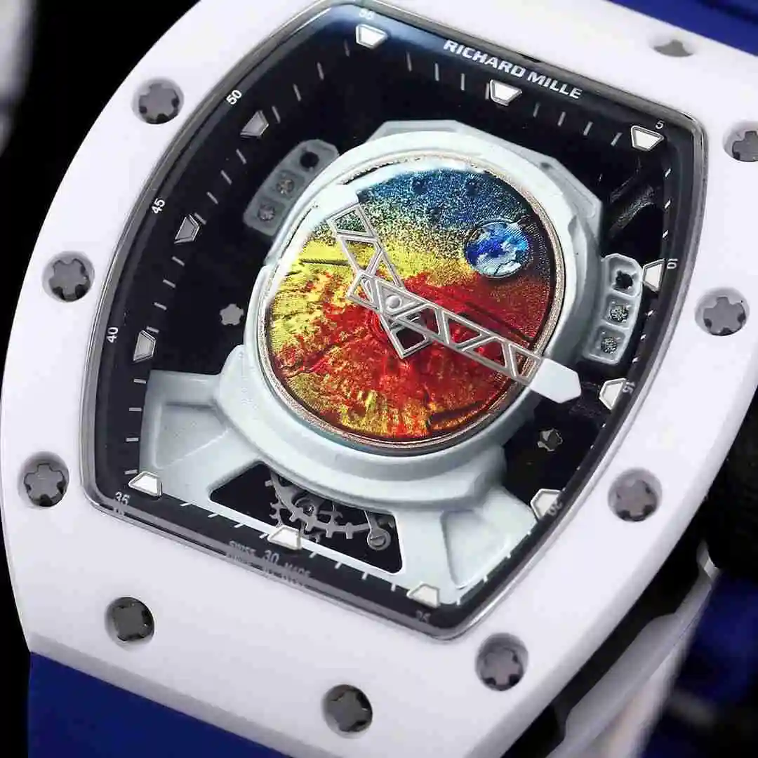 General Watches Richard Mille Richard Miller Watch Men's Watch Paired with Original Fully Automatic Mechanical Movement Top Grade 316 Precision Steel Case with Mineral Super Strong Mirror Diameter 43mm KK013500 view 6