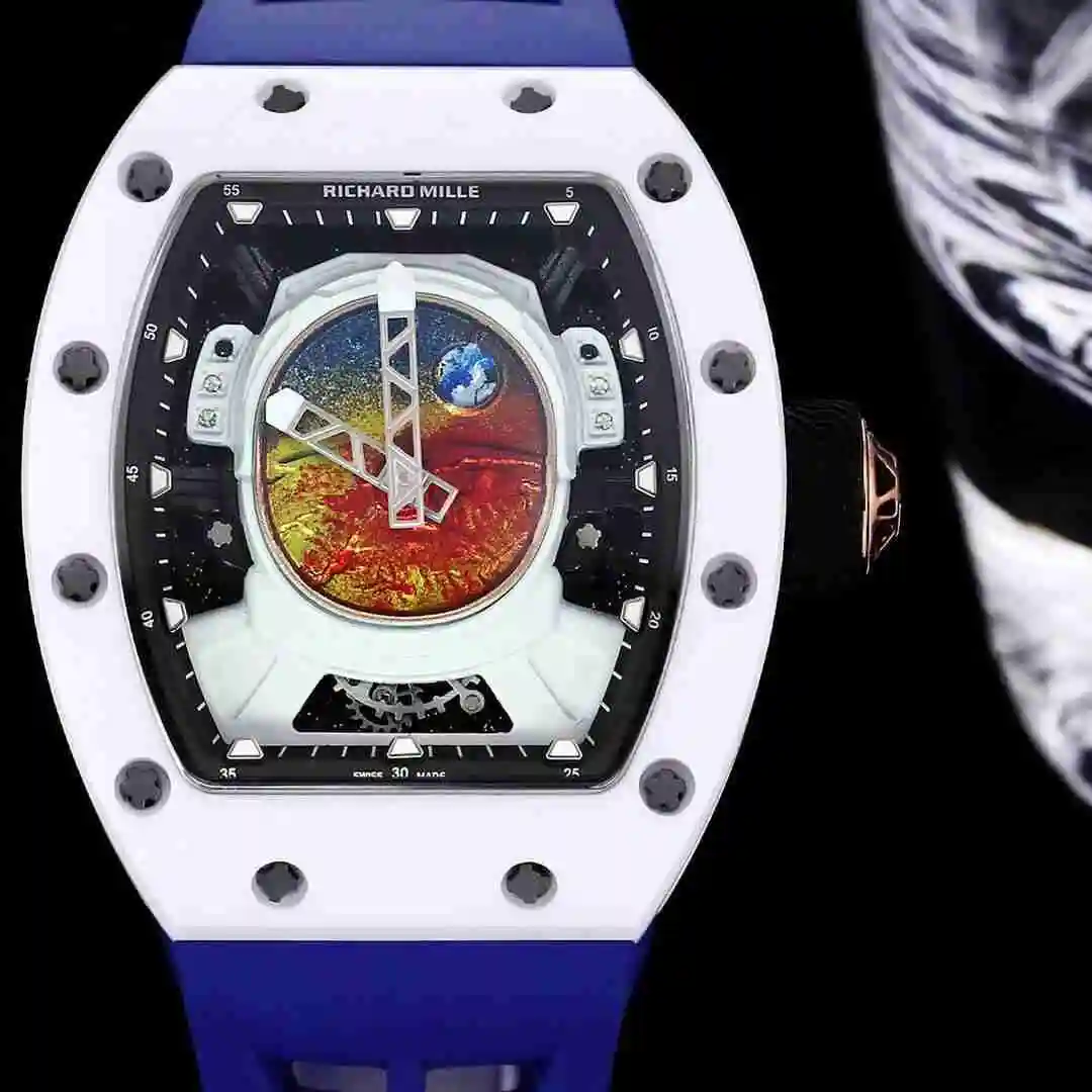 General Watches Richard Mille Richard Miller Watch Men's Watch Paired with Original Fully Automatic Mechanical Movement Top Grade 316 Precision Steel Case with Mineral Super Strong Mirror Diameter 43mm KK013500 view 7