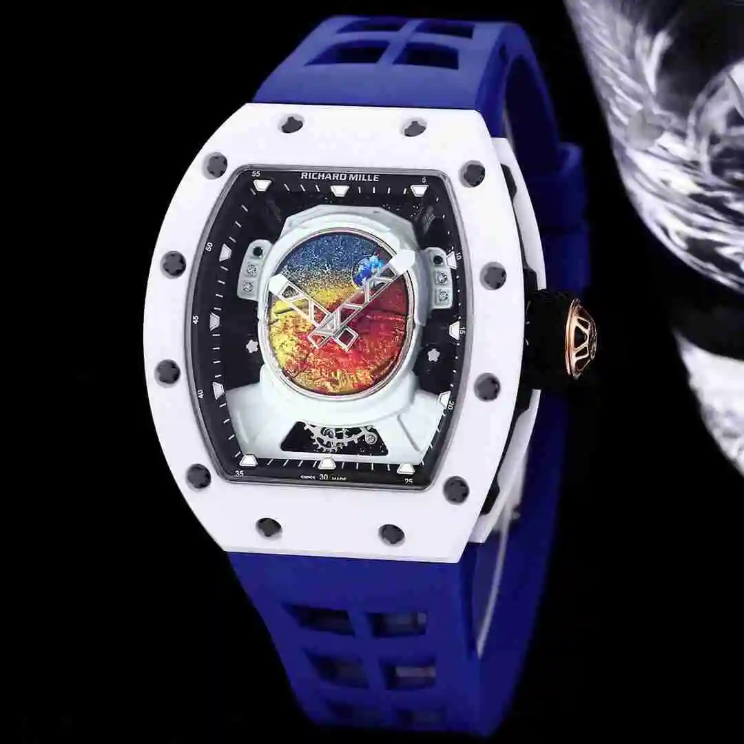 General Watches Richard Mille Richard Miller Watch Men's Watch Paired with Original Fully Automatic Mechanical Movement Top Grade 316 Precision Steel Case with Mineral Super Strong Mirror Diameter 43mm KK013500 view 9