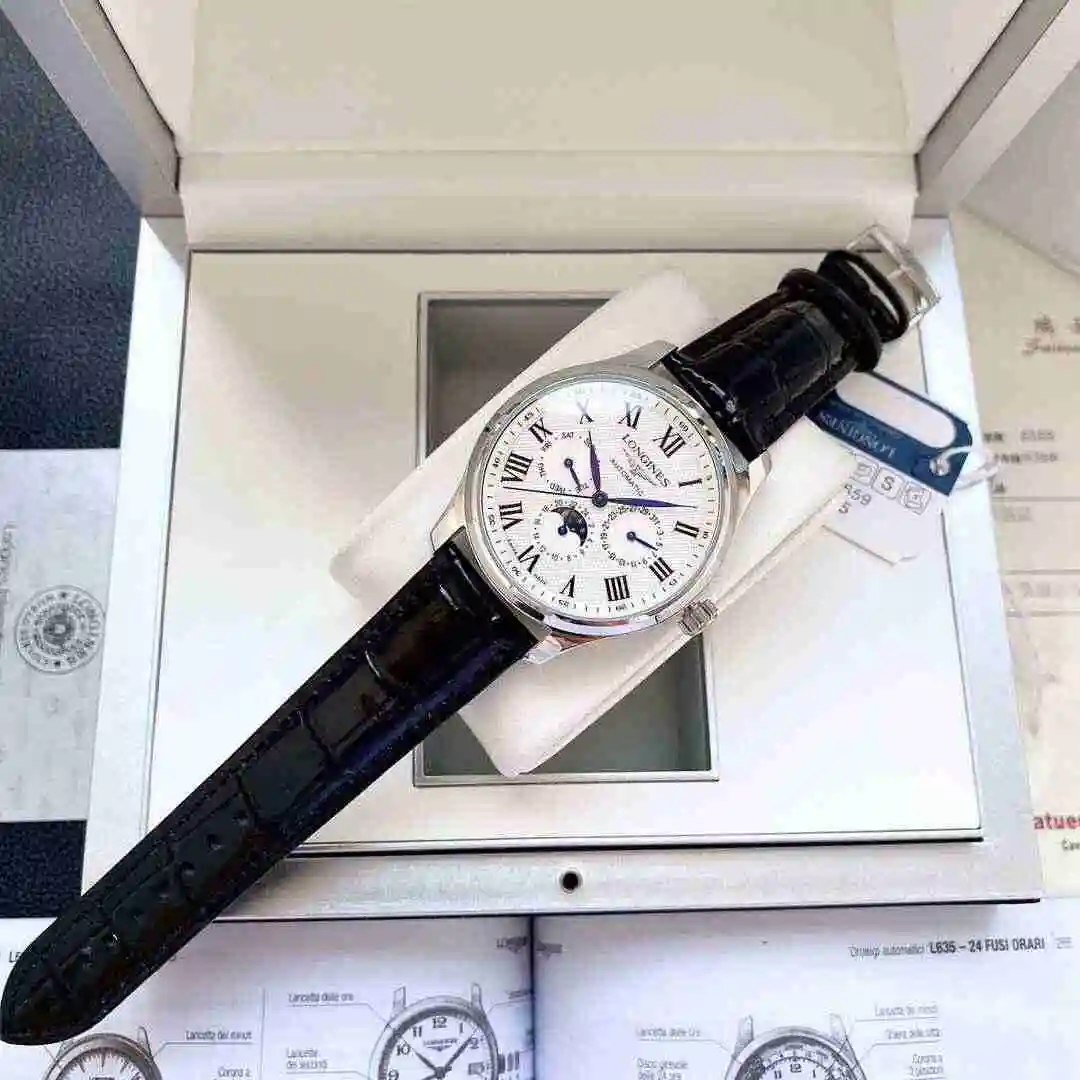 General Watches Longines Watch Men's Watch Paired with Original Fully Automatic Mechanical Movement Top Grade 316 Precision Steel Case with Mineral Super Strong Mirror Diameter 40mm KK05 1 view 3