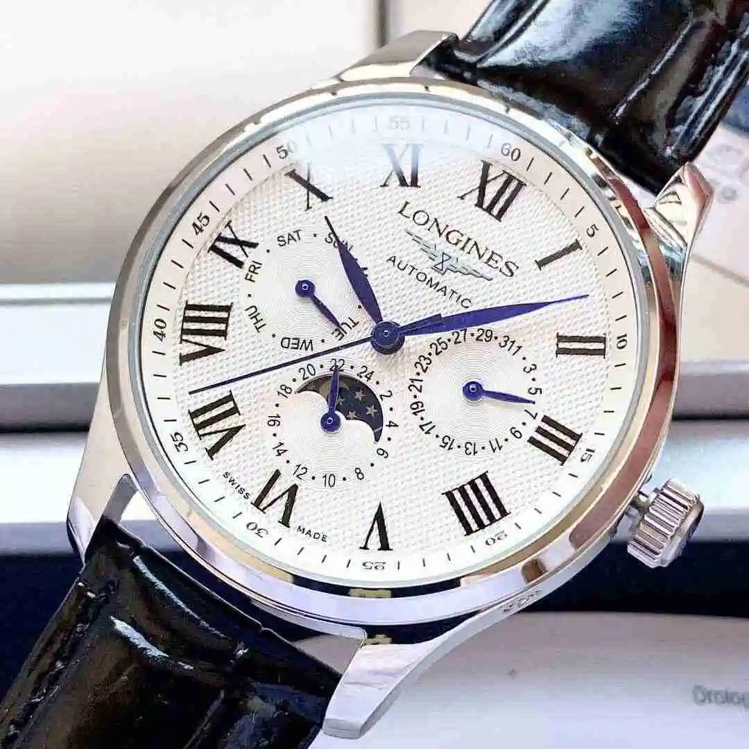 General Watches Longines Watch Men's Watch Paired with Original Fully Automatic Mechanical Movement Top Grade 316 Precision Steel Case with Mineral Super Strong Mirror Diameter 40mm KK05 1 view 6