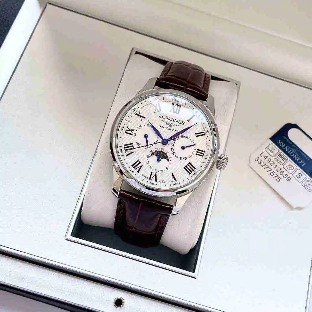 General Watches Longines Watch Men's Watch Paired with Original Fully Automatic Mechanical Movement Top Grade 316 Precision Steel Case with Mineral Super Strong Mirror Diameter 40mm KK05 1 view 7