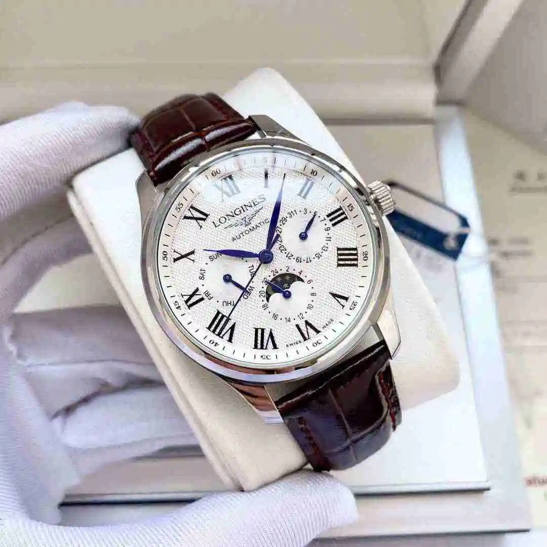 General Watches Longines Watch Men's Watch Paired with Original Fully Automatic Mechanical Movement Top Grade 316 Precision Steel Case with Mineral Super Strong Mirror Diameter 40mm KK05 1 view 9