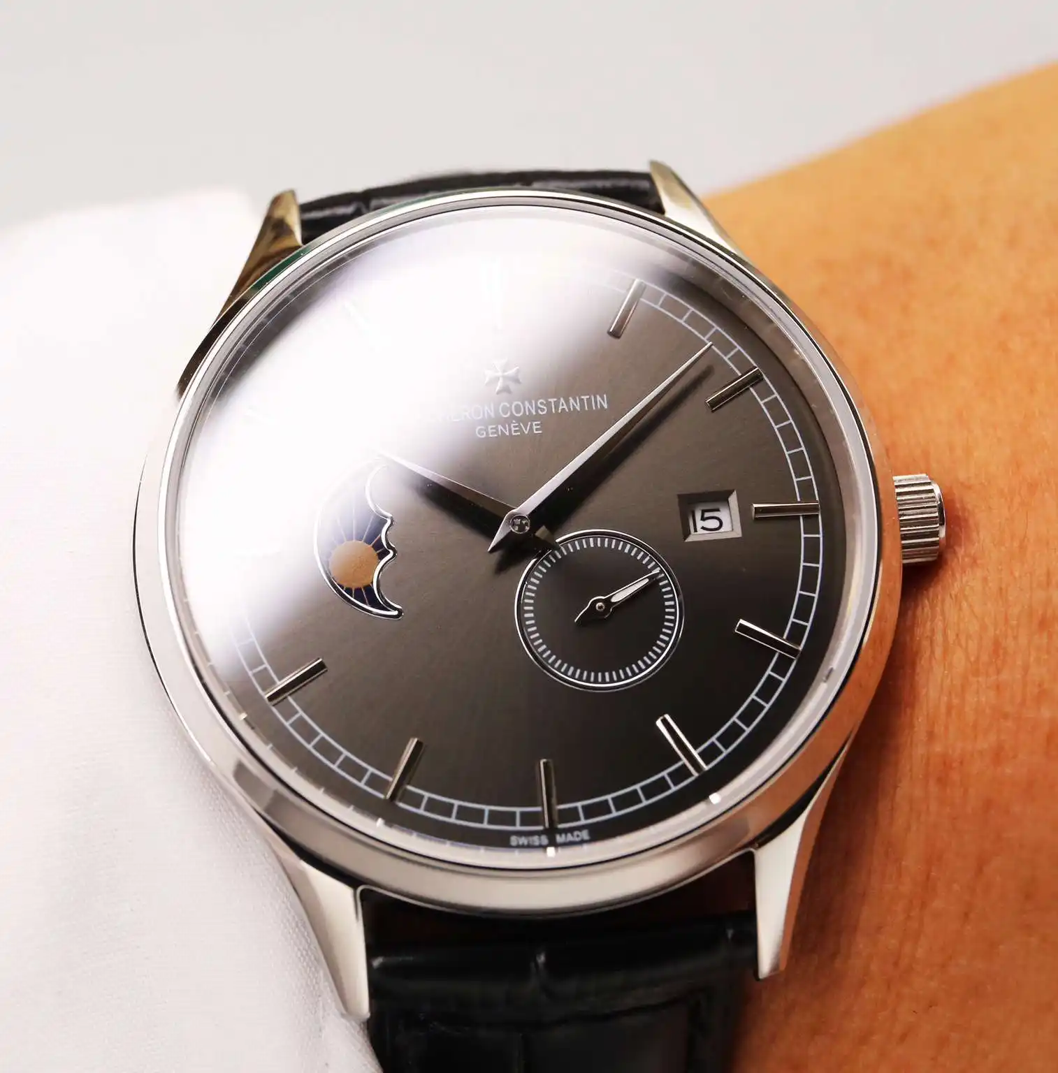 General Watches Vacheron Constantin @Denton watch men's watch with original fully automatic mechanical movement top 316 stainless steel case strap mineral super mirror diameter 40mm KK05850 view 9