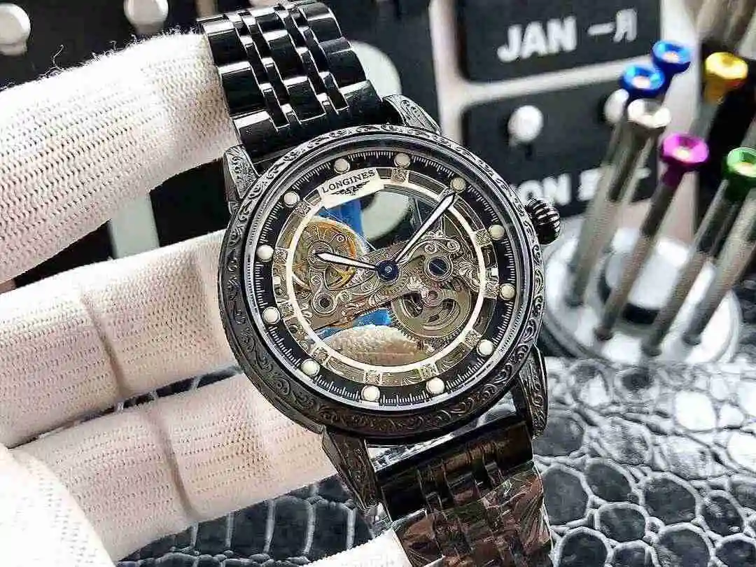 General Watches Longines Watch Men's Watch Paired with Original Fully Automatic Mechanical Movement Top Grade 316 Precision Steel Case with Mineral Super Strong Mirror Diameter 42mm KK05650 view 4