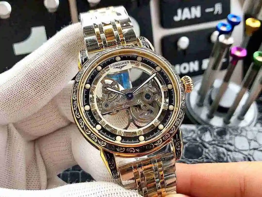 General Watches Longines Watch Men's Watch Paired with Original Fully Automatic Mechanical Movement Top Grade 316 Precision Steel Case with Mineral Super Strong Mirror Diameter 42mm KK05650 view 5