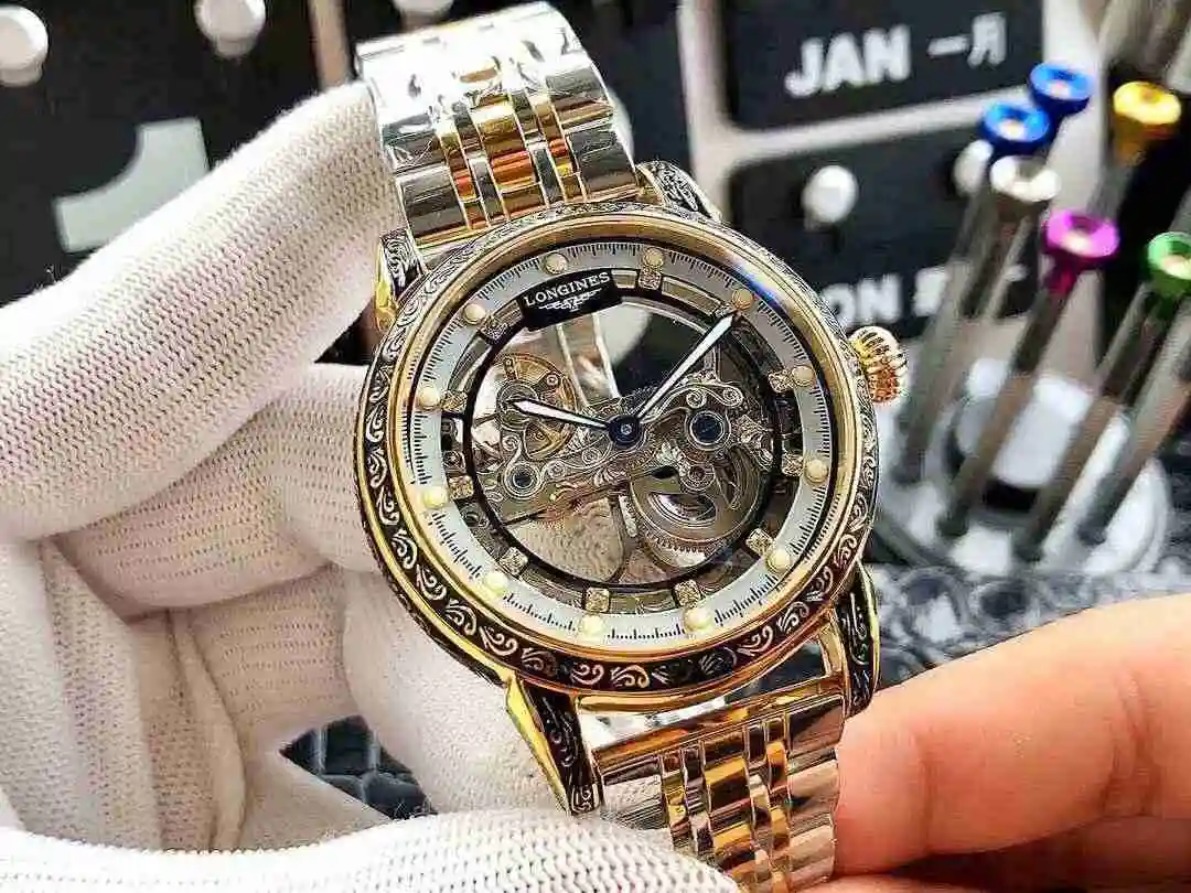 General Watches Longines Watch Men's Watch Paired with Original Fully Automatic Mechanical Movement Top Grade 316 Precision Steel Case with Mineral Super Strong Mirror Diameter 42mm KK05650 view 6